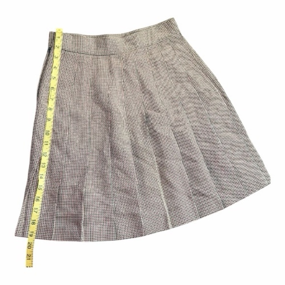 Vintage NB blues Houndstooth A-Line Skirt – Made in USA, Size 7 - Picture 4 of 5